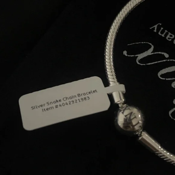 Linx Snake Chain Bracelet and English Bulldog Themed Charms 925